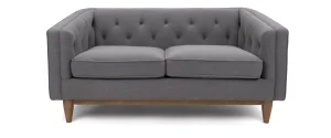 Skip to the beginning of the images galleryNatty Slate Grey Fabric Loveseat