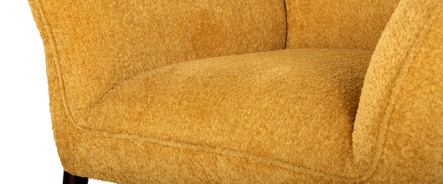 Bowl Yellow Fabric Armchair - Image 4