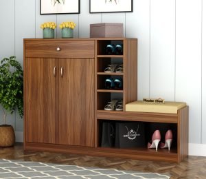 Buy Francisca Multi-Storage Shoe Rack with Seating and Drawer