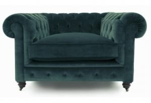 Alfie Chesterfield Linen Arm Chair