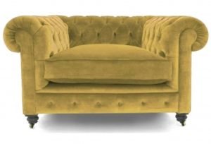 Alfie Chesterfield Linen Arm Chair