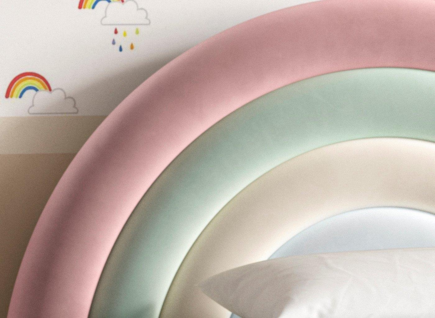 Rainbow Kids Velvet-Finish Bed Frame - Image 5