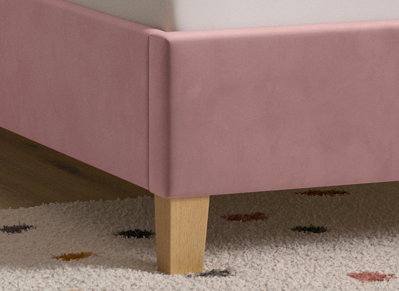 Rainbow Kids Velvet-Finish Bed Frame - Image 4