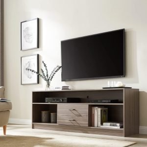 Modern Oak TV Cabinet with Storage Space